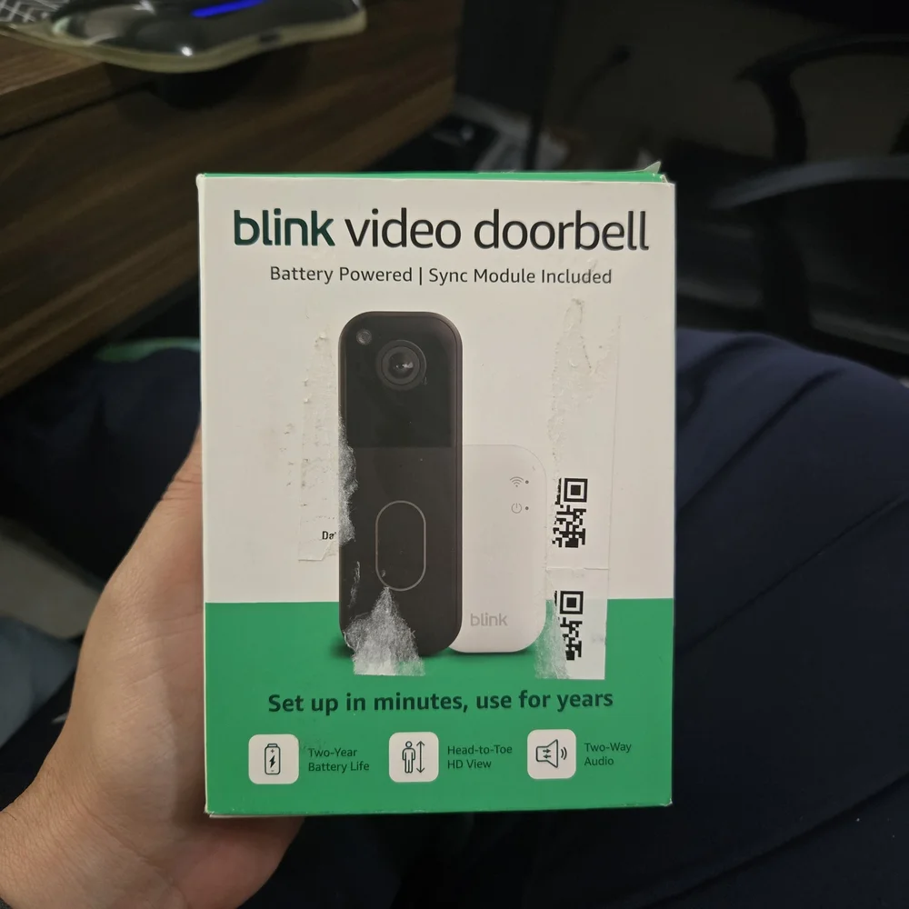 Amazon Blink Video Doorbell - Black and White
